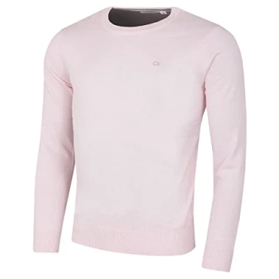 Imagen de Calvin Klein Hombre Crew Cuello Soft Algodón Suéter Rosa M