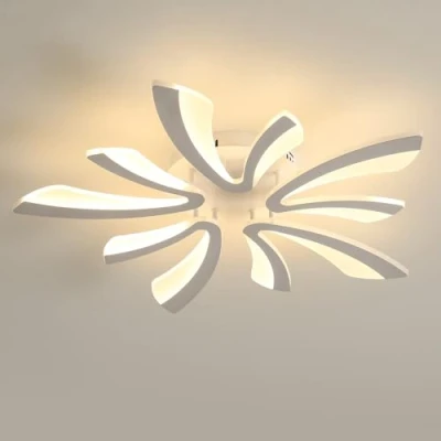 Imagen de Comely Lámpara de Techo LED, 50W 5025LM Plafon LED Techo, Luz Cálida 3000K Montaje empotrado Acrílico Accesorio Iluminación Moderno para Sala Estar Dormitorio, 70cm