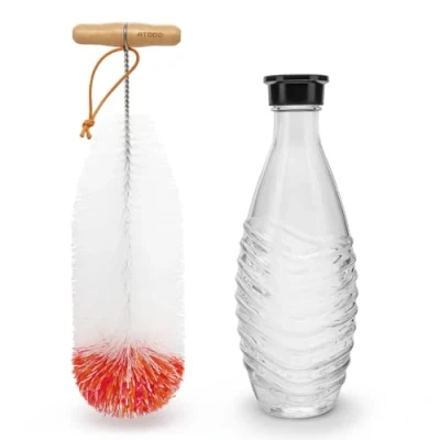 Imagen de ATDDO Juego de 1 Cepillo Limpia Botellas Compatible con Sodastream Botellas, Limpiador por Dentro para Limpiar Cristal Biberones