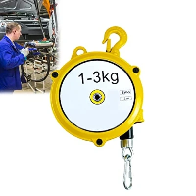Imagen de Balanceador de Resorte Retráctil, 1 3/3 5/5 9kg, Spring Balancer con Gancho Aleación Acero, Equilibrador para la Fabricación Automóviles Taller Producción(Size:1 3kg)