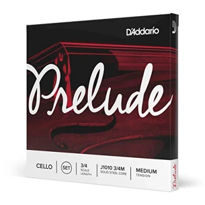 Imagen de D&#039;Addario J1010 3/4M Prelude 3/4 Scale Medium Tension Cello String Set