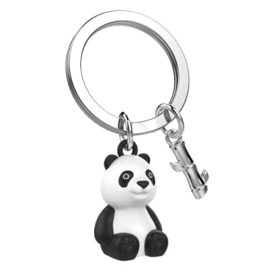 Imagen de O meta[l]morphose METALMORPHOSE MTM293 01 Llavero Panda y su bambú, negro blanco, talla única, Único
