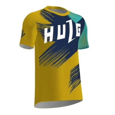 Imagen de Maillot Ciclismo Hombre Verano Bicicleta Montaña Bike MTB Camiseta con Mangas Cortas para De Carretera/Multideporte/Fitness (L,style 27)