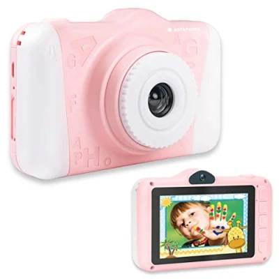 Imagen de AgfaPhoto Cámara Infantil Realikids CAM 2 HD con Ranura para niños Tarjetas SD de hasta 32GB Batería Litio y diseño ergonómico Camara Fotos Mango sólido Rosado