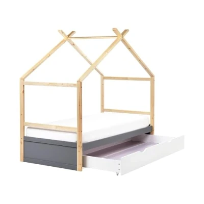 Imagen de Beliani cama infantil madera de pino orgeval 99x206