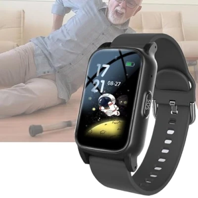 Imagen de Reloj Localizador Personas Mayores GPS, Reloje Inteligente con Detector de Caidas, Podómetro, Botón Llamada SOS, Smartwatch para Mayores,Black