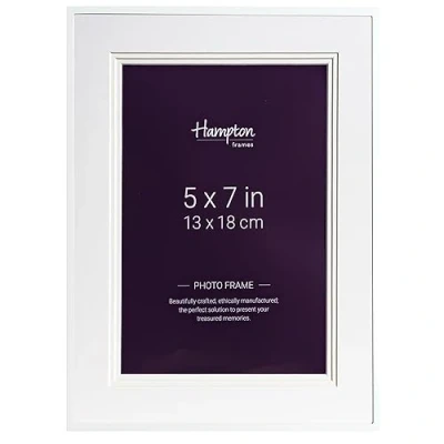 Imagen de Hampton Frames MARBELLA MARB10M57W Marco de fotos elegante blanco con soporte cristal (13 x 18 cm)