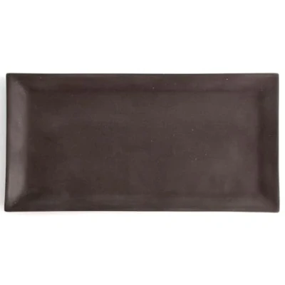 Imagen de Quid Mineral Gres Bandeja Rectangular Cerámica 15x30cm Negro