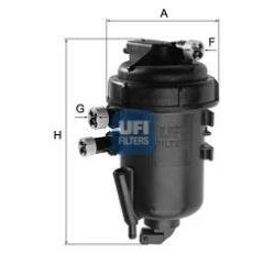 Imagen de UFI 55.178.00 Filtro Combustible Cartucho filtrante 10 FIAT: Doblo I Familiar, Cargo