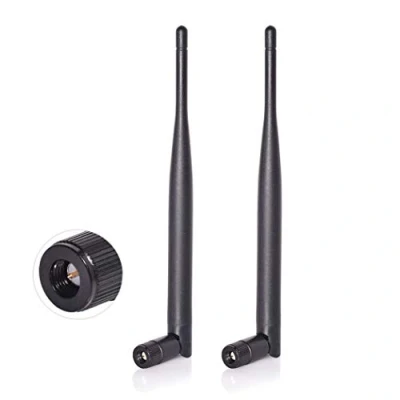 Imagen de Bingfu Doble Banda WiFi 2.4GHz 5GHz 5.8GHz Antena Macho SMA 6dBi para Cámara IP de Seguridad Grabador Vigilancia Monitor Marcha Atrás Remolque Visión Trasera Furgoneta RV Camión