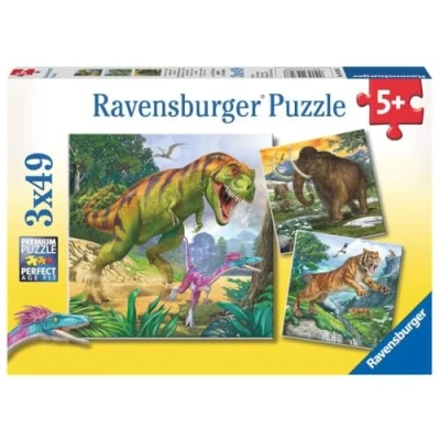 Imagen de Ravensburger Puzzle 3 x 49, Dinosaurios B (09358)
