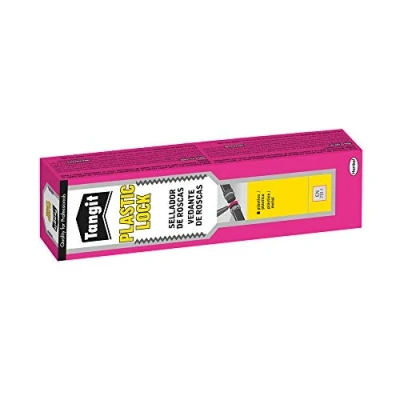Imagen de Tangit Plasticlock, sellador de roscas tuberías plástico/plástico o plástico/metal, plástico fija para uniones estancas, 1 x 100 ml