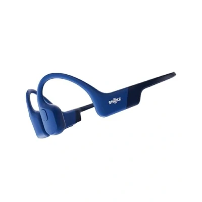 Imagen de SHOKZ OpenRun Auriculares conducción ósea, Open Ear Deportivos inalámbricos con Bluetooth y micrófono, de oído Abierto Resistentes al Agua IP67 para Correr, USB C, Azul