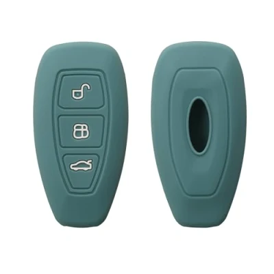Imagen de kwmobile Funda Compatible con Ford Llave de Coche Keyless Go 3 Botones Carcasa Protectora Silicona para Case en Noche ártica