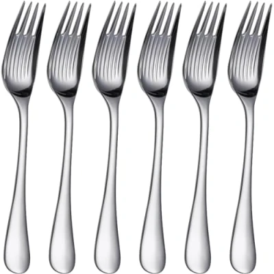 Imagen de Tenedores Arroceros de acero Inoxidable para completar tu Vajilla Set cubiertos, cubertería inoxidable, cruz malta 20 cm (6 Unidades)