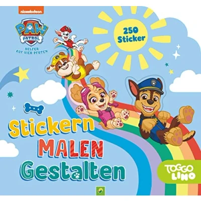 Imagen de PAW Patrol Stickern, Malen, Gestalten. Mit 250 Stickern. Für Kinder ab 3 Jahren: Werde kreativ Chase, Marshall, Skye und den Hunden aus der Abenteuerbucht. bunten Aufklebern
