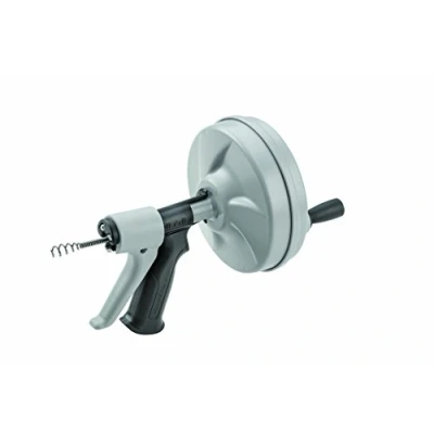 Imagen de RIDGID 57038 Molinete manual Kwik Spin con AUTOFEED, Cable limpiador desagües Núcleo interior (IC) C 1 y helicoidal bombilla para limpieza eliminar obstrucciones en