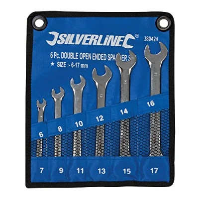 Imagen de Silverline Tools 380424 Juego de Llaves Planas Fijas, 6 mm 17 mm, Piezas