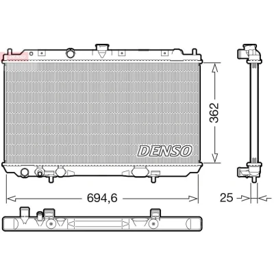 Imagen de DENSO DRM46073 Radiador, refrigeración del motor 362 705 25 NISSAN: Primera Hatchback