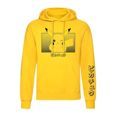 Imagen de Sudadera Con Capucha Unisex Pokémon Pikachu Katakana Amarillo Xxl