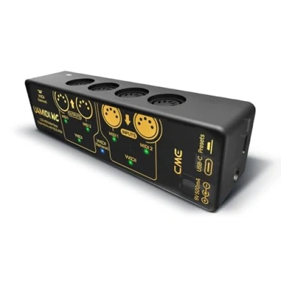 Imagen de CME U4MIDI WC Interfaz MIDI híbrida 2 en fuera con router, filtro, mapeador, Bluetooth WIDI opcional, modo de alimentación independiente 9 V Perfecta para guitarristas y pedalistas