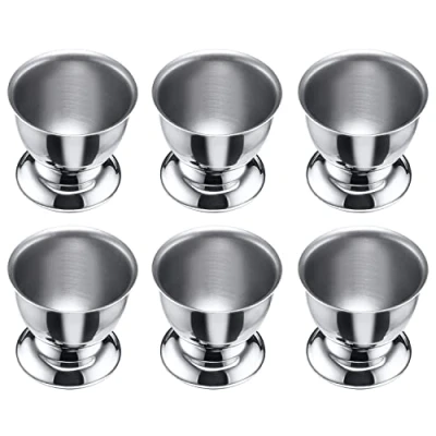 Imagen de Westmark 6 Hueveras, Con pie, Apilables, ø 5 cm, Acero inoxidable, Plateado, 20742200