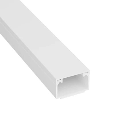 Imagen de D Line 1D2516W Canaleta para cables cuadrada, tapacables autoadhesivo, gestión de cableado ocultar 1 x 25 mm (anch.) 16 (alt.) Longitud metro Blanco