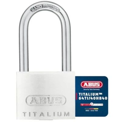 Imagen de Abus 64TI/40HB40 KA6411 Candado Titalium de 40mm arco largo llaves iguales