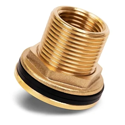 Imagen de YourCasa® Conductor universal para depósito de agua lluvia 1/2 pulgadas, latón, grifo incluye 2 juntas, rosca barril