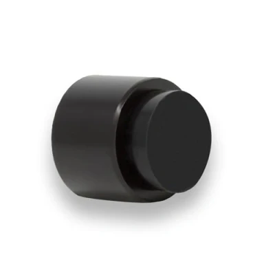Imagen de EVI Herrajes Tope de Puerta Adhesivo para Pared 28 x mm Goma Negra Acero Inoxidable Lacado Negro Gran Adhesión 100% Funcional Mod. I 198/28 TPM NG