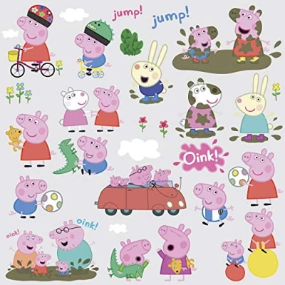 Imagen de Peppa Pig 539193 Adhesivo reposicionable Vinilo Rosa 46 x 0,1 26 cm