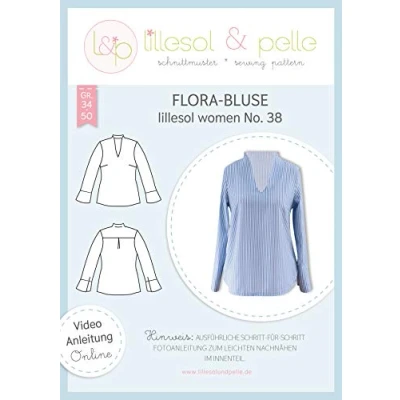 Imagen de Lillesol &amp; pelle Patrón de costura para confeccionar blusa mujer (tallas 34 50, instrucciones en inglés y alemán)
