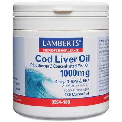 Imagen de Lamberts Aceite 1000 mg, 180 capsulas,