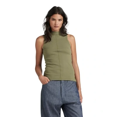 Imagen de G Star para Mujer Top Open Back Mock Slim, Verde (dk Shamrock D24502 D595 7159), S