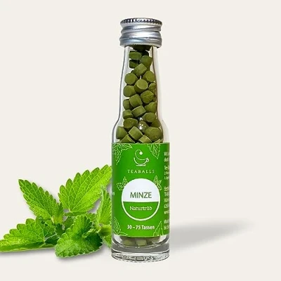 Imagen de Teaballs Menta, naturtrüb (1 x 11g) ca. 150 para aprox. 30 75 tazas de té 100% puramente vegetal conocido por: DAS DING DES AHRES