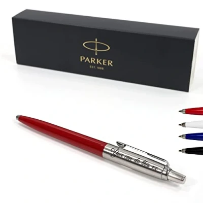 Imagen de Bolígrafo Parker Jotter personalizado + caja de regalo Diseñe un realmente único Grabado con láser Rojo