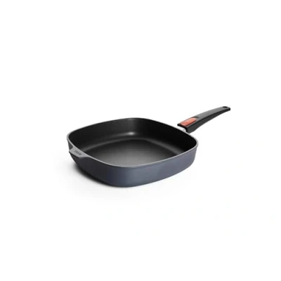 Imagen de Woll Diamond Lite Sartén cuadrada (inductiva, 28 x cm, 6 cm de alto, con mango extraíble, apta para todo tipo fuegos, aluminio fundido, apto horno), color gris