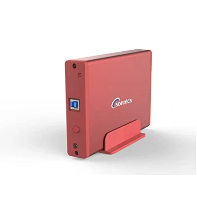 Imagen de Sonnics Disco duro externo USB 3.0 de 1 TB, compatible con Xbox One, PS4, Windows PC/Mac (escritorio no portátil), color rojo