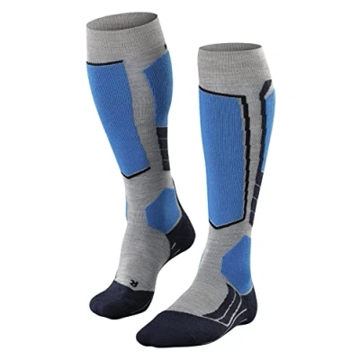 Imagen de FALKE SK2 Intermediate Wool M KH lana hilo funcional calida gruesa 1 par, Calcetines de esquí Hombre, Gris (Light Grey 3400), 46 48