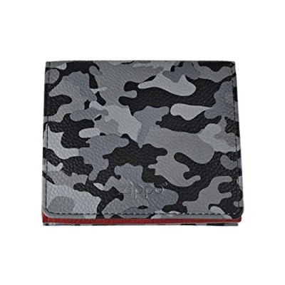 Imagen de Zippo Leather Double Sided Wallet Monedero 10 Centimeters Gris (Grey Camouflage)
