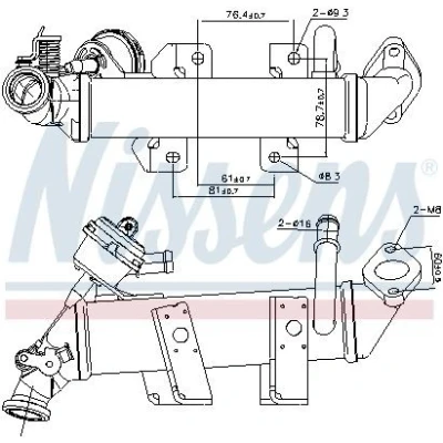 Imagen de NISSENS 989287 Enfriador EGR con bypass de depresión