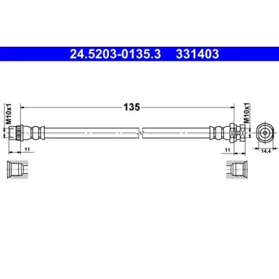Imagen de ATE 24.5203 0135.3 Latiguillos de Freno 135