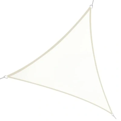 Imagen de Toldo Vela 5x5x5m Triangulo Color Crema Sombrilla Parasol Terraza Jardin Camping