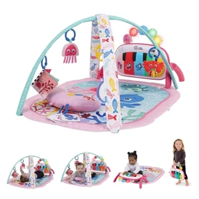 Imagen de Baby Einstein Juguete para bebé, Color Alfombra 4 en 1 Kickin Tunes Rosa (Kids2, LLC. 17413)