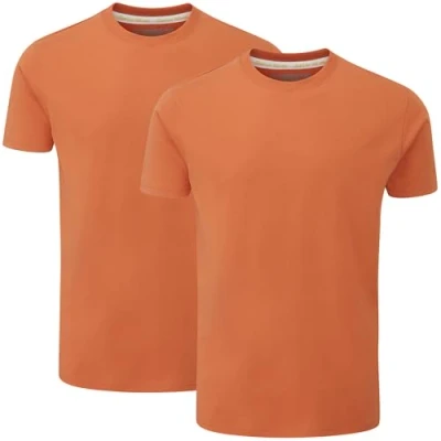 Imagen de Charles Wilson Paquete 2 Camisetas Cuello Redondo (L, Tangerine (0824))