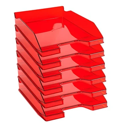 Imagen de A4 luces brillantes rojo transparente Carmin paquete 6