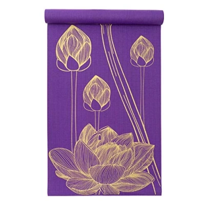 Imagen de ProsourceFit ProSource ps 1921 Floret Esterilla de Yoga, Color Violeta y dorado, Unisex Adulto.