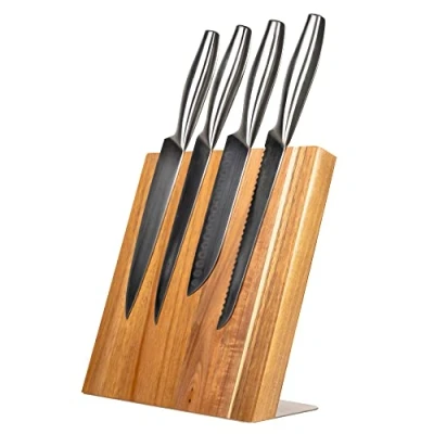 Imagen de Coninx Quin XL Magnético de Cuchillos Acacia Madera Cuchillo Bloque sin Soporte para una Organizado y ordenada Cocina