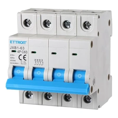 Imagen de ZOREI MCB 4P C63 63A Interruptor magnetotérmico automático 220 V y 380 6 kA, para monofásico trifásico