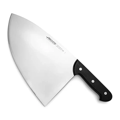 Imagen de Arcos Cuchillo carnicero Cleaver Hoja Acero Inoxidable Nitrum 11&quot; Mango polipropileno Plateado istema identificación Color Resistente y higiénico erie Universal negro.